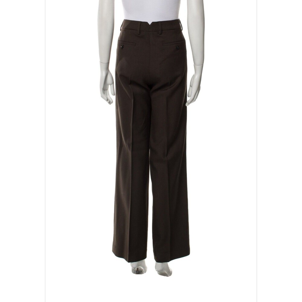 AMI Paris Straight Fit Trousers Soft Wool Gabardine 221 Dark Coffee 42 - Picture 5 of 12